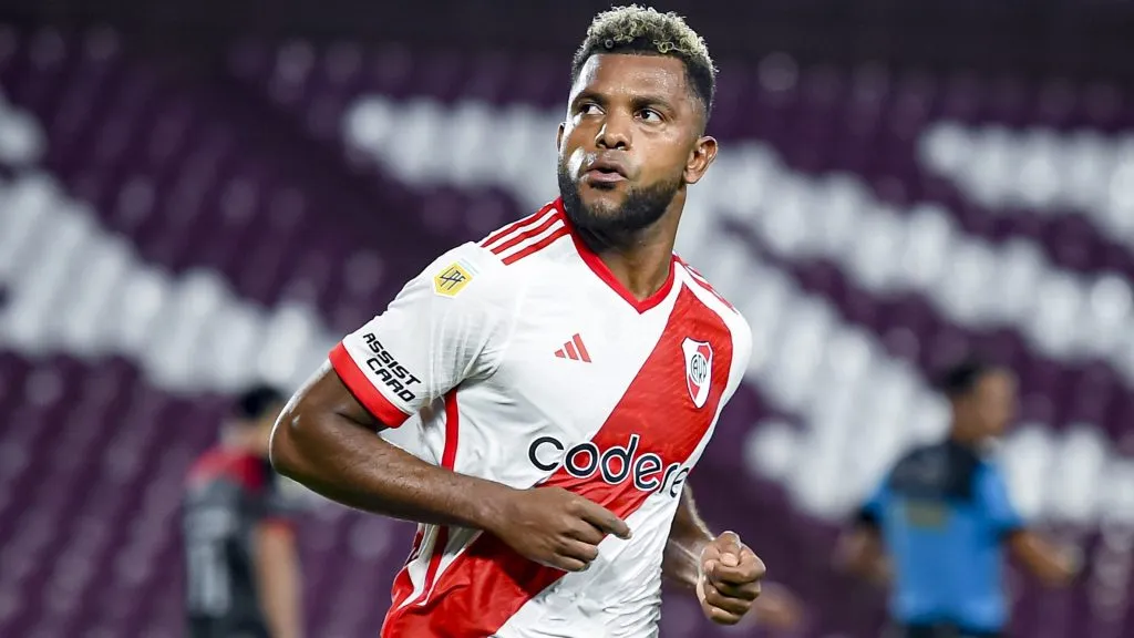 Miguel Borja se mostró con cierto fastidio.