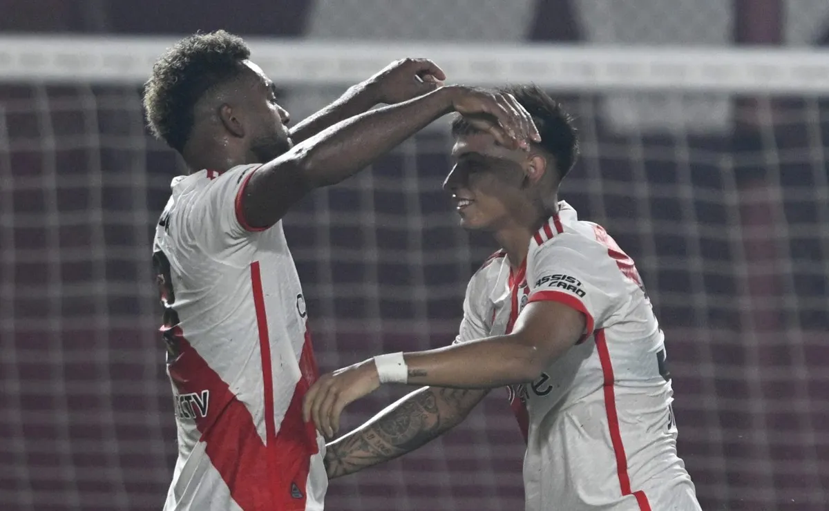 Los goles de Borja y Ruberto para la victoria de River ante Barracas. (Diego Haliasz / La Página Millonaria)