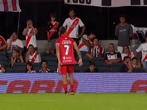 El provocador festejo de Santiago Montiel, ex River, a la tribuna