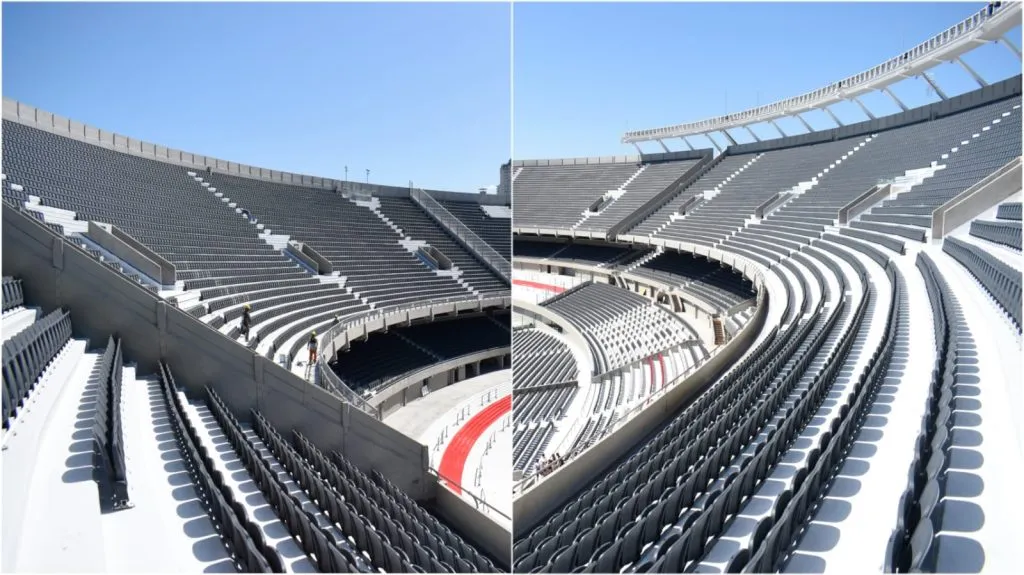 Ya están listas las butacas rebatibles.  (Foto: Prensa River)