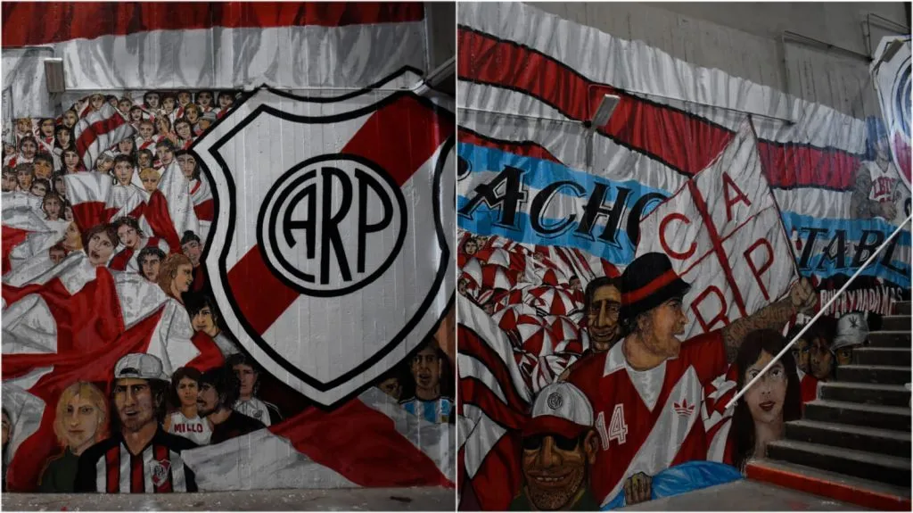 Los murales en el Monumental. (Foto: Prensa River)