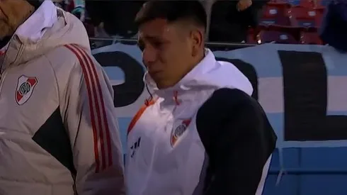 El juvenil Tobías Leiva se fue al vestuario con lágrimas y mucho dolor.