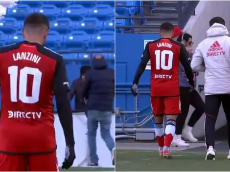 Alarma en River: Lanzini se retiró con molestias ante Pachuca
