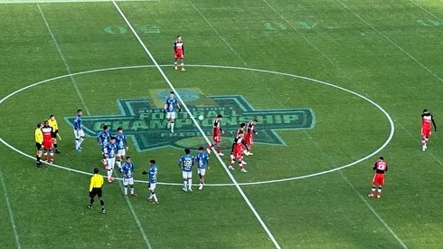 El campo de juego, en pésimas condiciones en el amistoso frente a Pachuca.