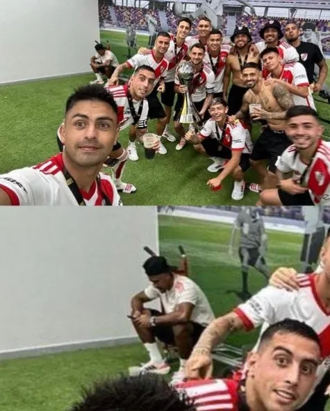 La extraña actitud de Rondón en medio de los festejos de River.