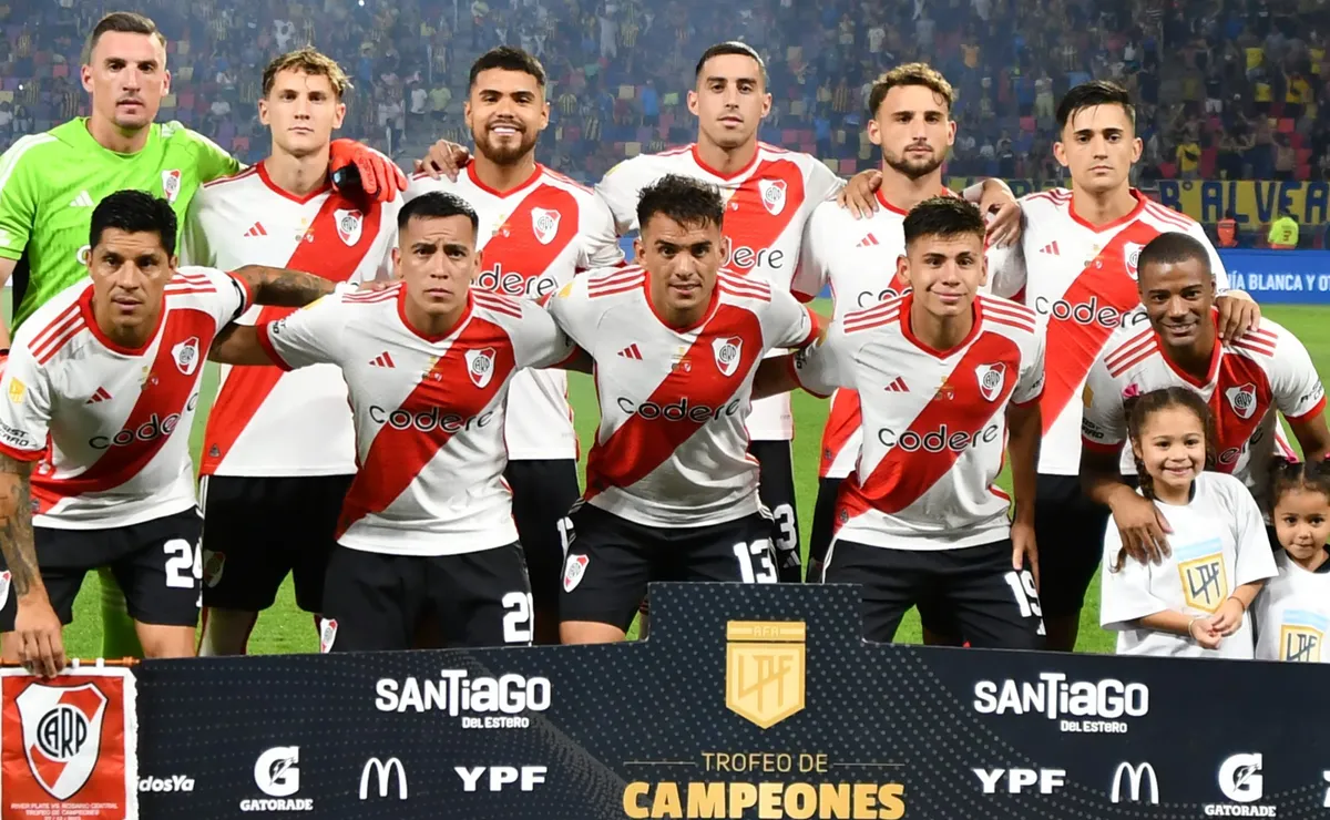 La formación de River ante Millonarios.