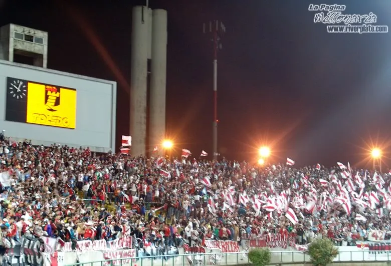 La gente de River en aquel clásico ante Boca en Mar del Plata.