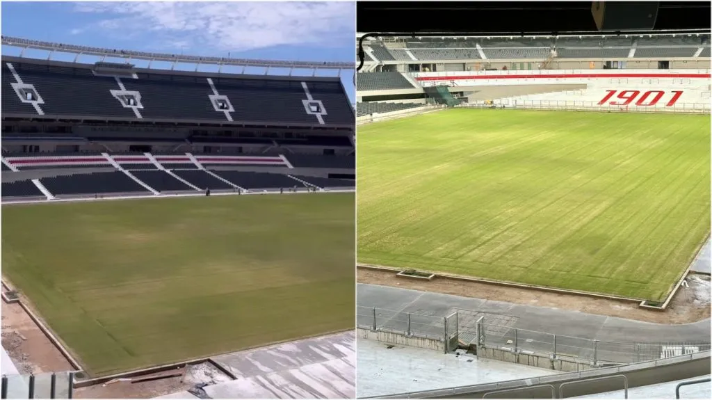 Así estaba el campo de juego hace dos días. (Foto: Twitter).