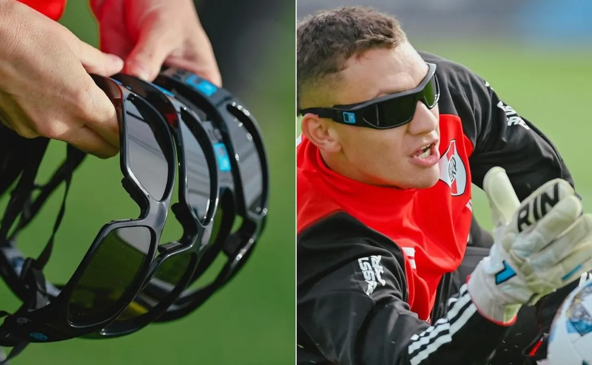 Los lentes especiales que utilizan los arqueros para trabajar en la pretemporada.