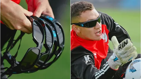 Los lentes especiales que utilizan los arqueros para trabajar en la pretemporada.