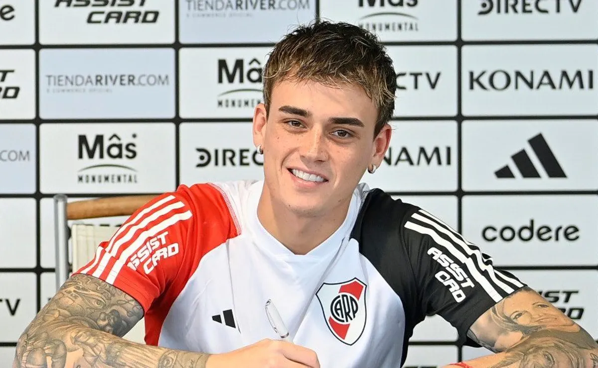 Nicolás Fonseca, la única cara nueva de River hasta el momento para el 2024.