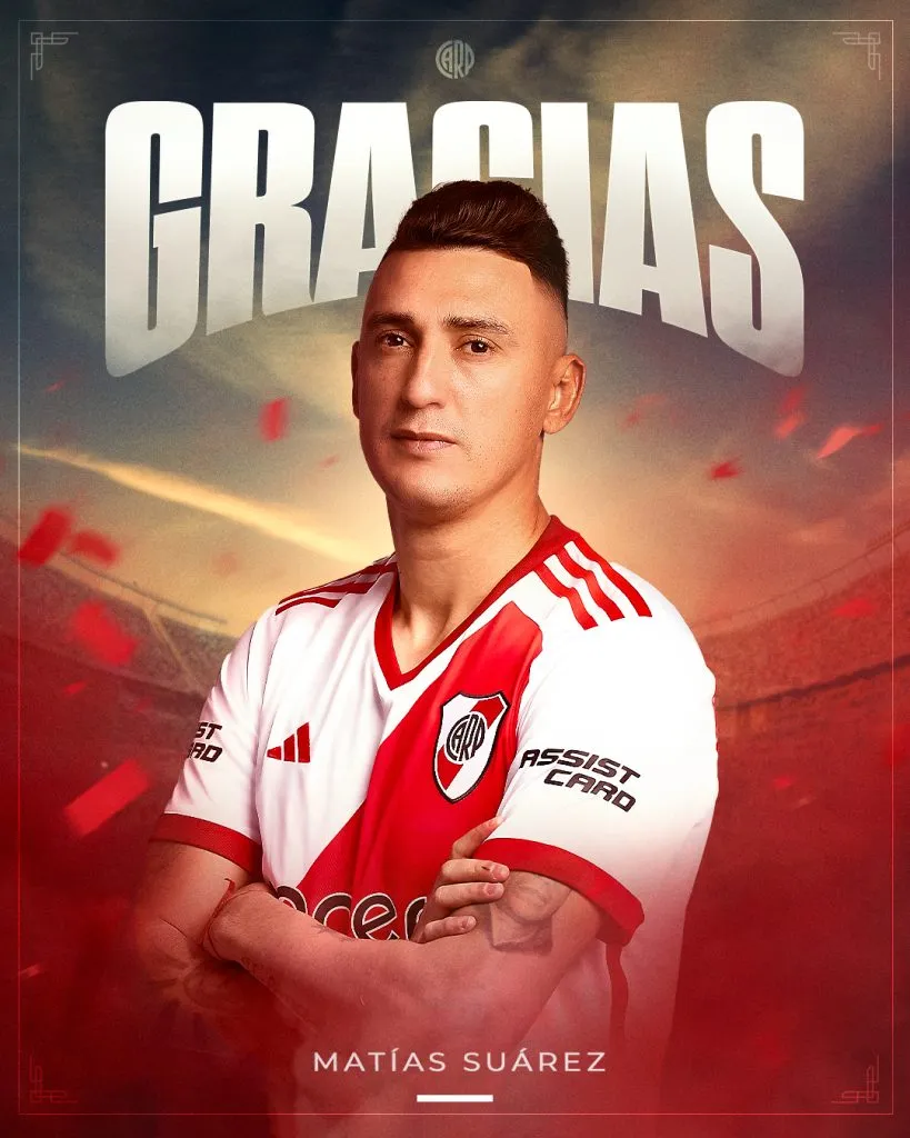 Así despidió River a Matías Suárez.