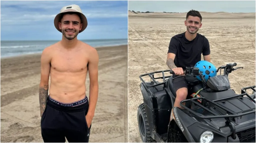Santiago Simón disfrutando de Villa Gesell. (Foto: Instagram Simón).