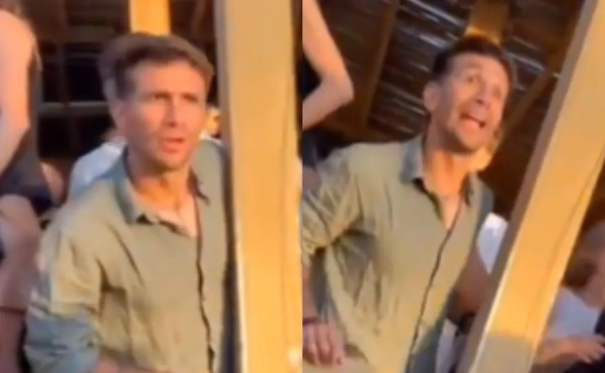 Ponzio protagonizó una divertida escena en medio de una fiesta.