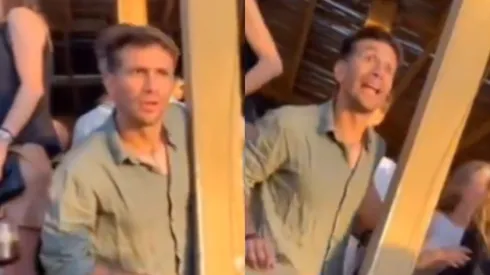 Ponzio protagonizó una divertida escena en medio de una fiesta.