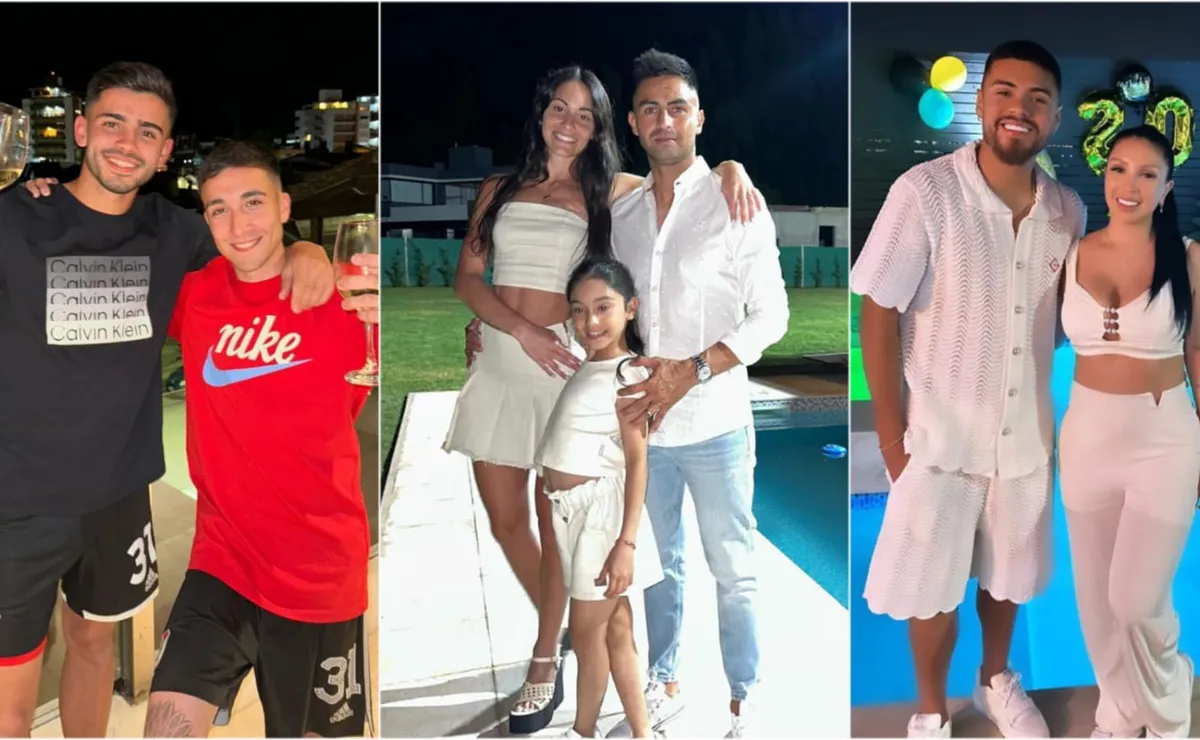 Así recibieron los jugadores de River el 2024 rodeados de sus afectos