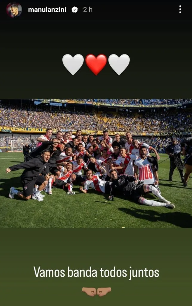 El mensaje de Lanzini.