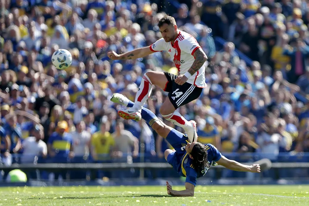 River le ganó a Boca en el último duelo jugado entre sí, en La Bombonera. (Foto: Getty).
