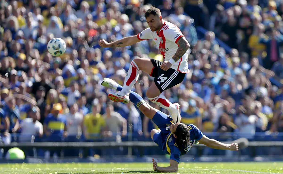 River le ganó a Boca en el último duelo jugado entre sí, en La Bombonera