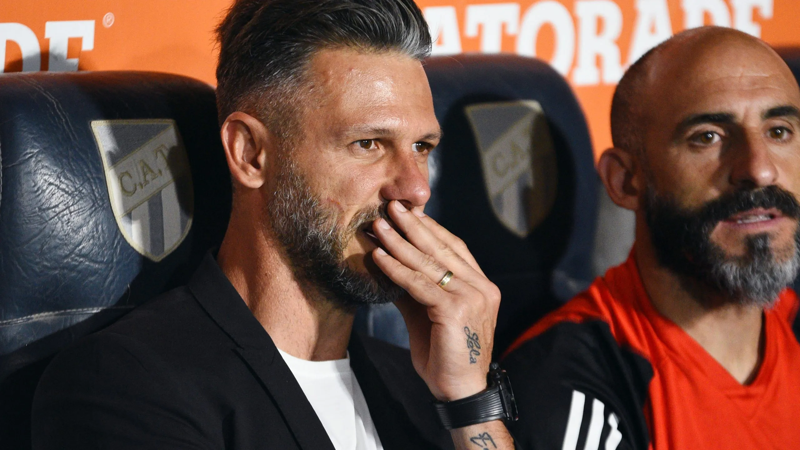 TUCUMAN, ARGENTINA – FEBRUARY 14: Martín Demichelis of River Plate looks on prior to a Copa de la Liga 2024 Group A match between Atletico Tucuman and River Plate on February 14, 2024 at Estadio Monumental Jose Fierro in Tucuman, Argentina. (Photo by Joaquín Camiletti/Getty Images)