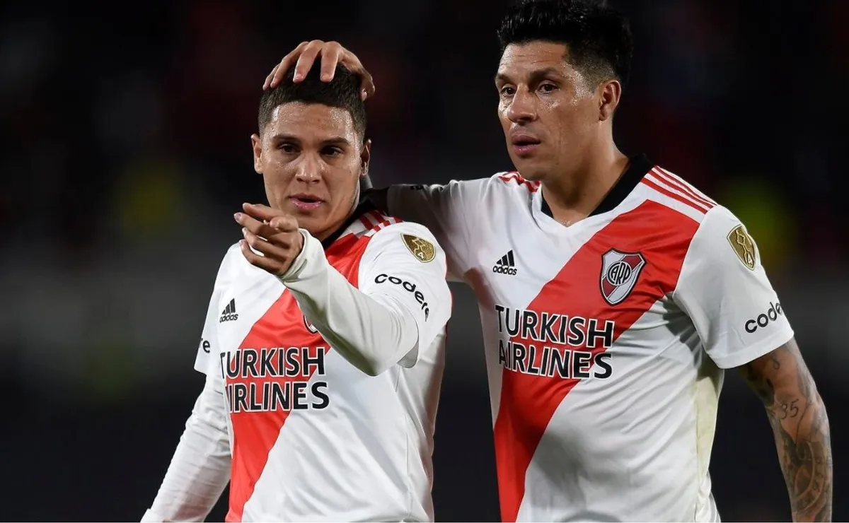 Juanfer y Enzo se dieron un gran abrazo en La Plata