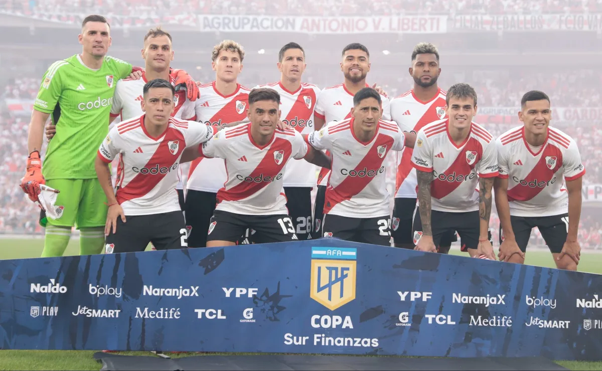 Los once de River que arrancaron el partido ante Vélez.