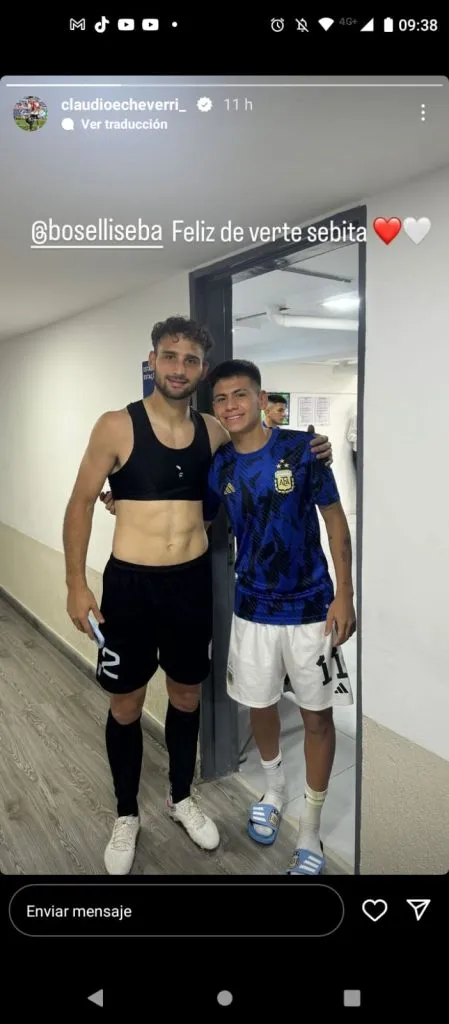 Boselli y el Diablito se cruzaron luego del partido en el Preolímpico.