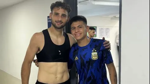 Boselli y el Diablito se cruzaron luego del partido en el Preolímpico.