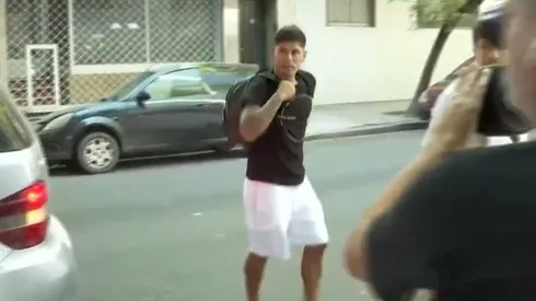 Sant'Anna entrando a la revisión médica