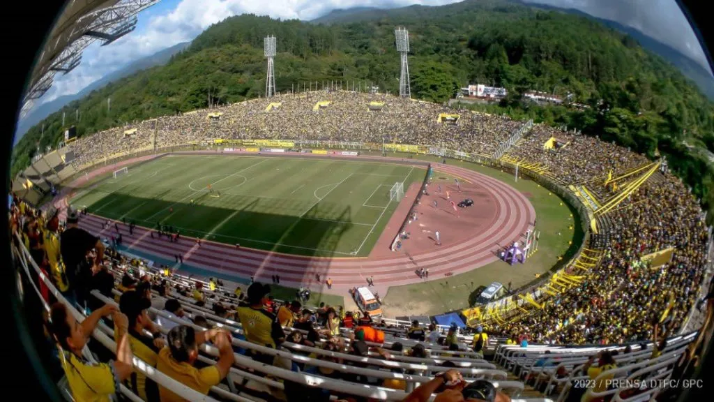El Polideportivo de Pueblo Nuevo, la cancha donde jugará River este martes.