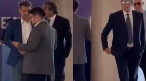 Los dirigentes de River llegan a la Conmebol.