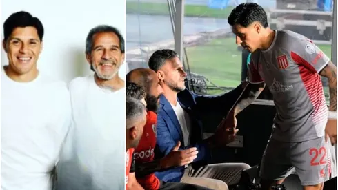 Enzo Pérez con su papá, Carlos.