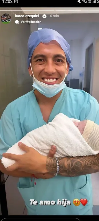 Esequiel Barco fue papá. (Foto: Instagram).