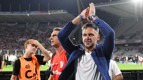 Demichelis y su festejo de gol.