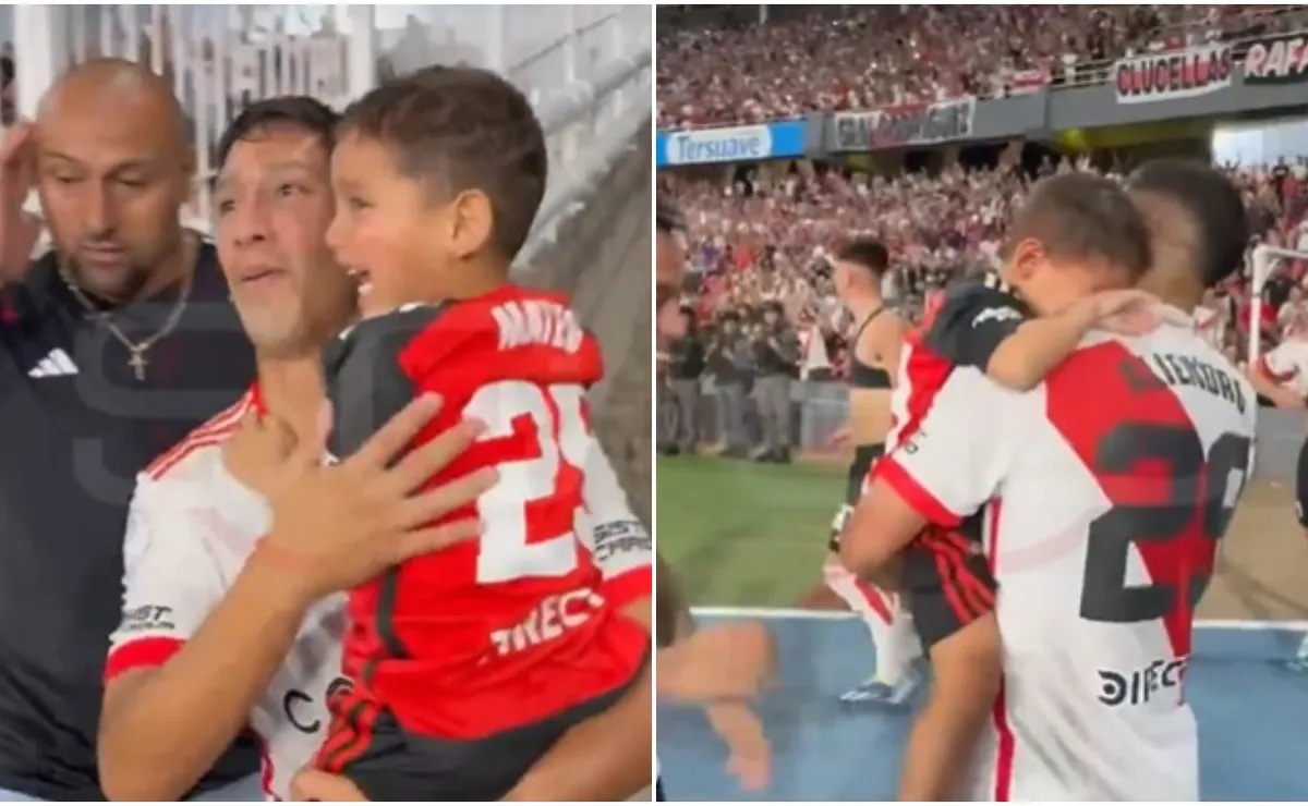 Rodrigo Aliendro con su hijo.j
