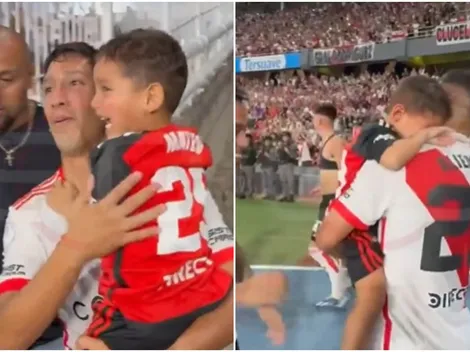 Lo que la TV no mostró: la emoción del hijo de Rodrigo Aliendro tras el golazo de su papá