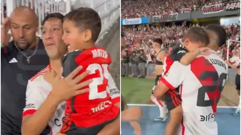 Rodrigo Aliendro con su hijo.j