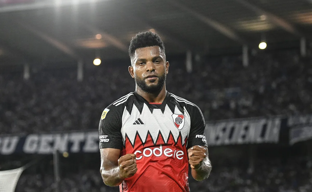 Borja celebró su primer gol en la Copa Libertadores 2024.