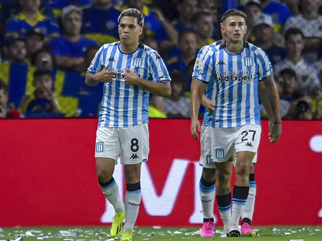 El gesto de Juanfer en su festejo en la Bombonera