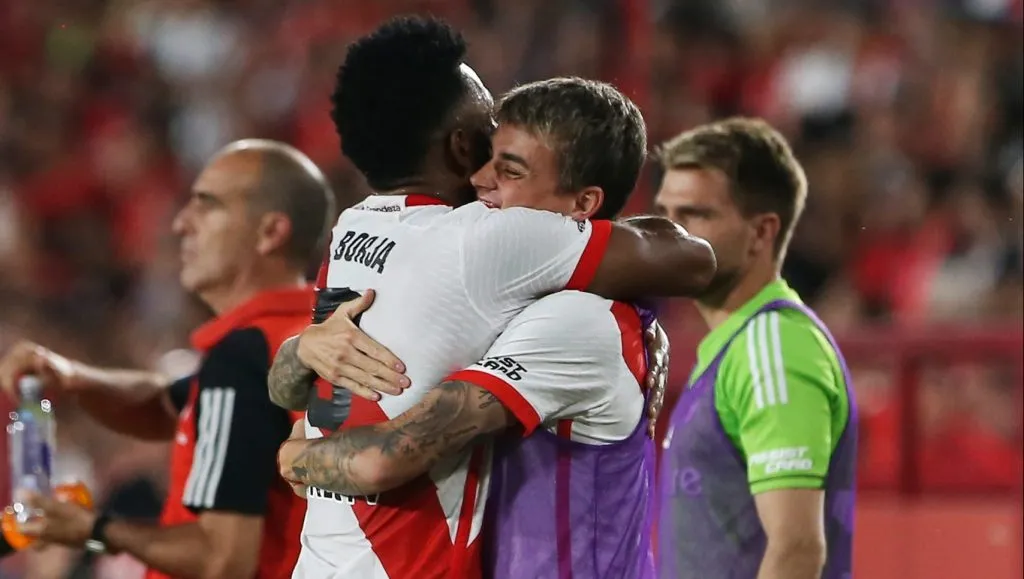 Borja y otro festejo con dedicatoria. (Foto: Getty).