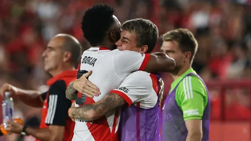 Borja y otro festejo con dedicatoria. (Foto: Getty).