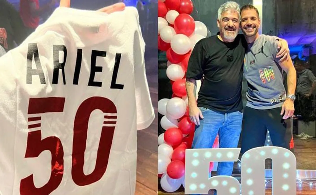 Ariel Ortega cumplió 50 años y lo festejó con amigos