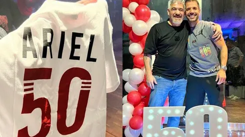 Ariel Ortega cumplió 50 años y lo festejó con amigos