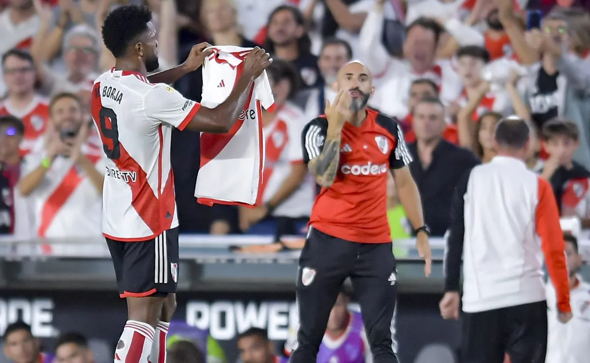 Borja celebró un nuevo gol con River.