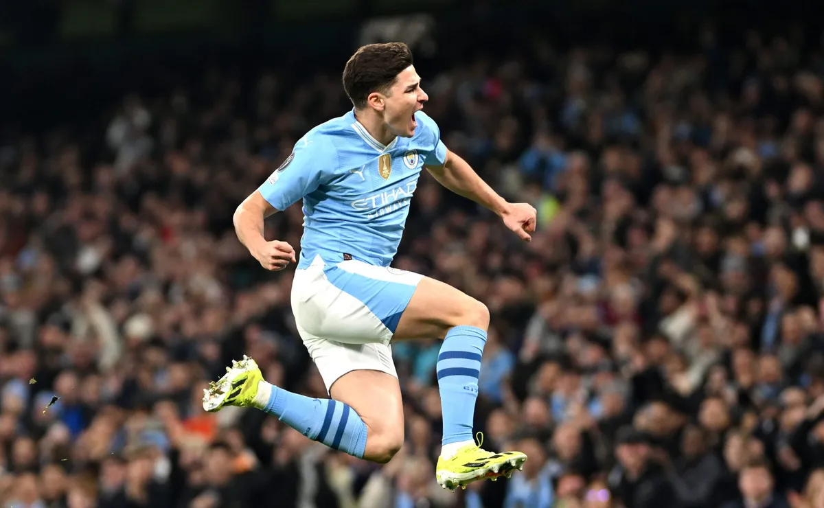 El festejo de la Araña luego de su gol ante Copenhague. (Foto: Getty).