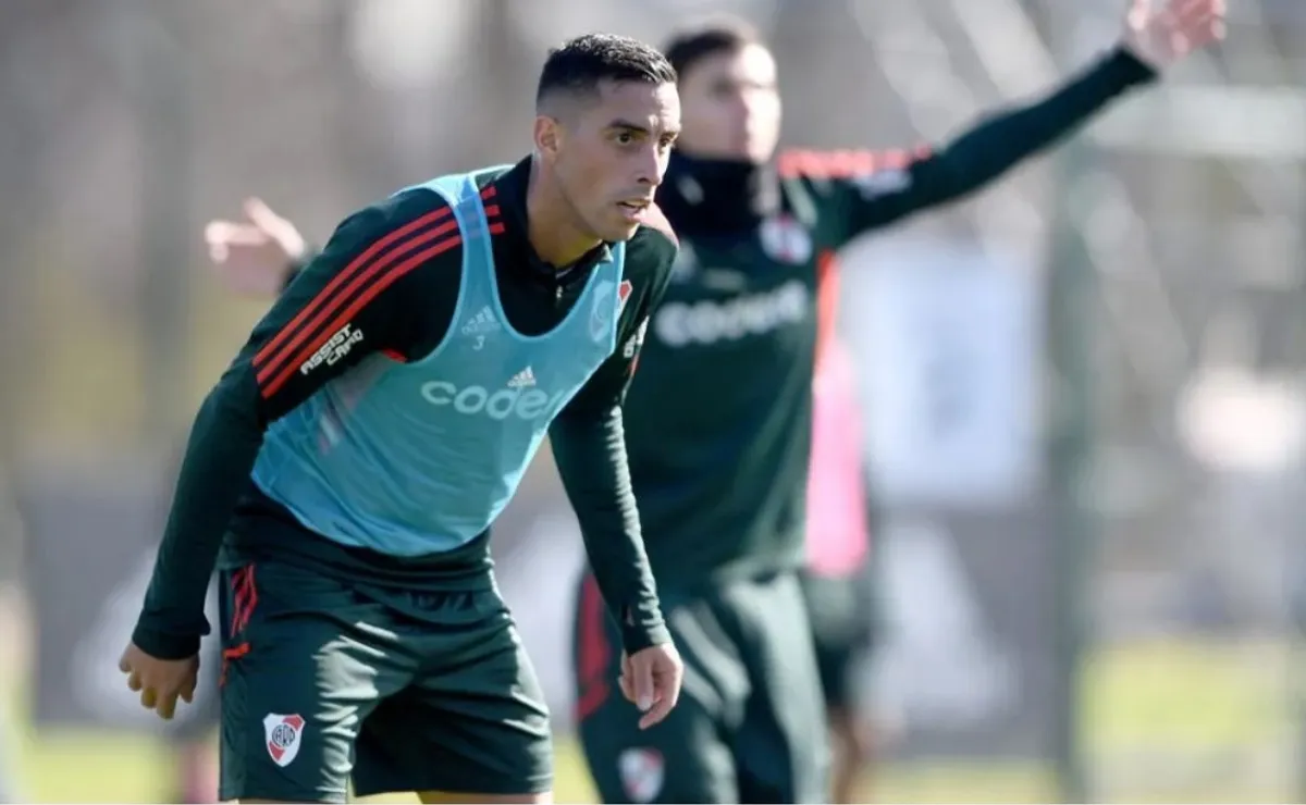 Ramiro Funes Mori entrenó diferenciado y no volverá a jugar ante Rosario. (Prensa River)