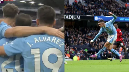 Julián Álvarez asistió a Foden en el City