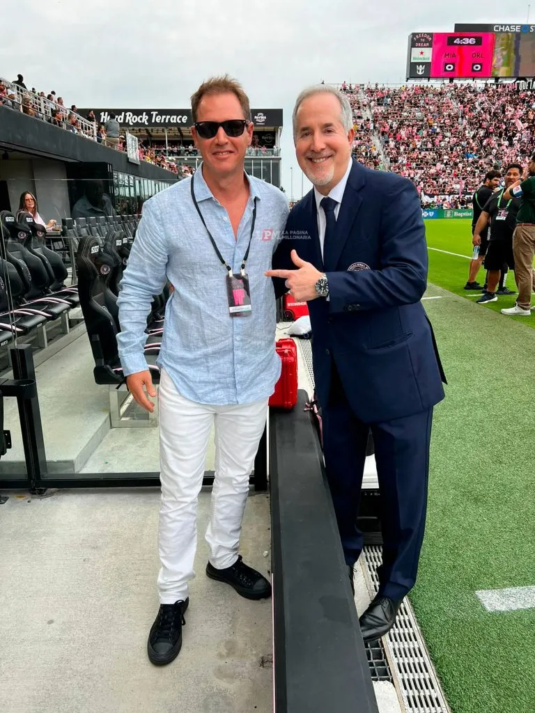 Jorge Brito junto a Jorge Más en la previa del partido entre Inter Miami y Orlando City.