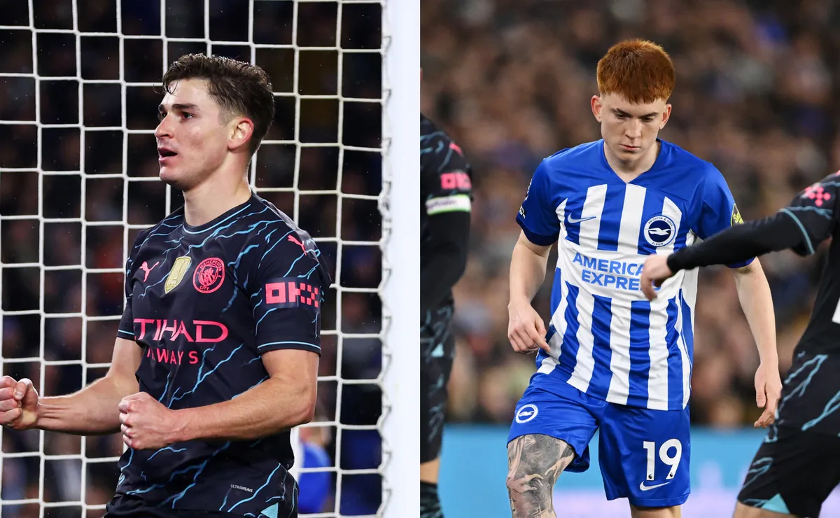 Julián Álvarez le ganó con el City al Brighton