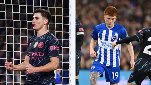 Julián Álvarez le ganó con el City al Brighton